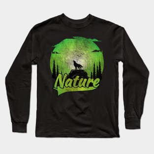 Vintage Hiking Gear for Nature Lovers & Wildlife Advocates Long Sleeve T-Shirt